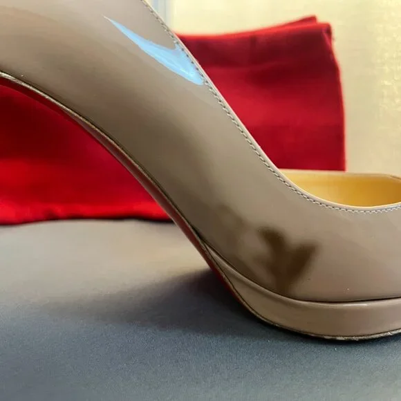 Christian Louboutin Nude Pigalle Plato 100 Pumps Size 8 - Picture 3 of 6